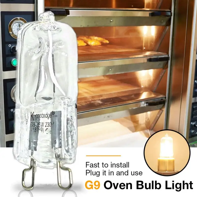 G9 Oven Light High Temperature Resistant Durable Halogen Bulb Lamp For Refrigerators Ovens Fans 40W 500℃ Pin Bulb