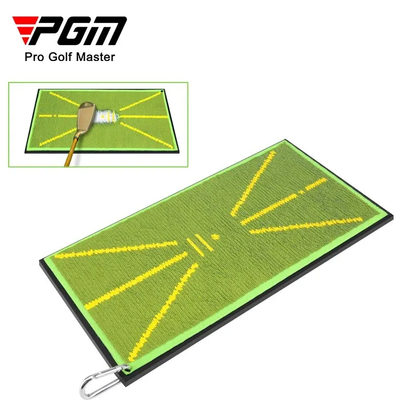 PGM DJD038 Golf Strike Mat, pista de exhibición de cuentas, entrenamiento para principiantes, almohadilla de detección de rastreo, ejercitador de columpio