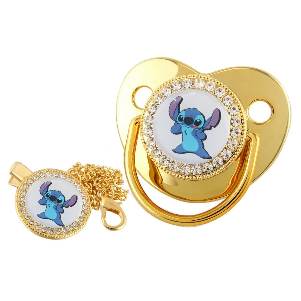 Disney Stitch Trẻ Sơ Sinh Núm Vú Giả Sơ Sinh Silicon Pacifier Sáng Bóng Núm Vú Cho Bé Không Chứa BPA Giả Cho Em Bé 0-18M