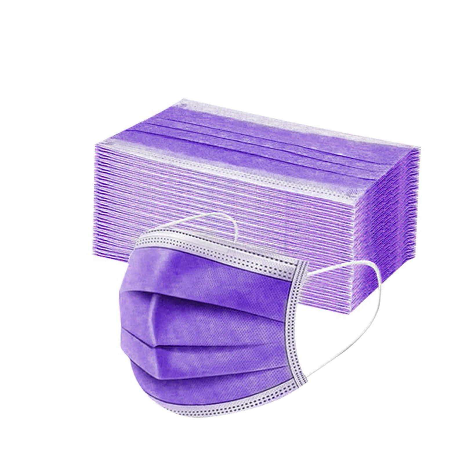 50 ชิ้นผู้หญิงผู้ชายแข็งหน้ากากพอกหน้าทิ้ง 3Ply ห่วงหูป้องกัน PM2.5 หน้ากาก