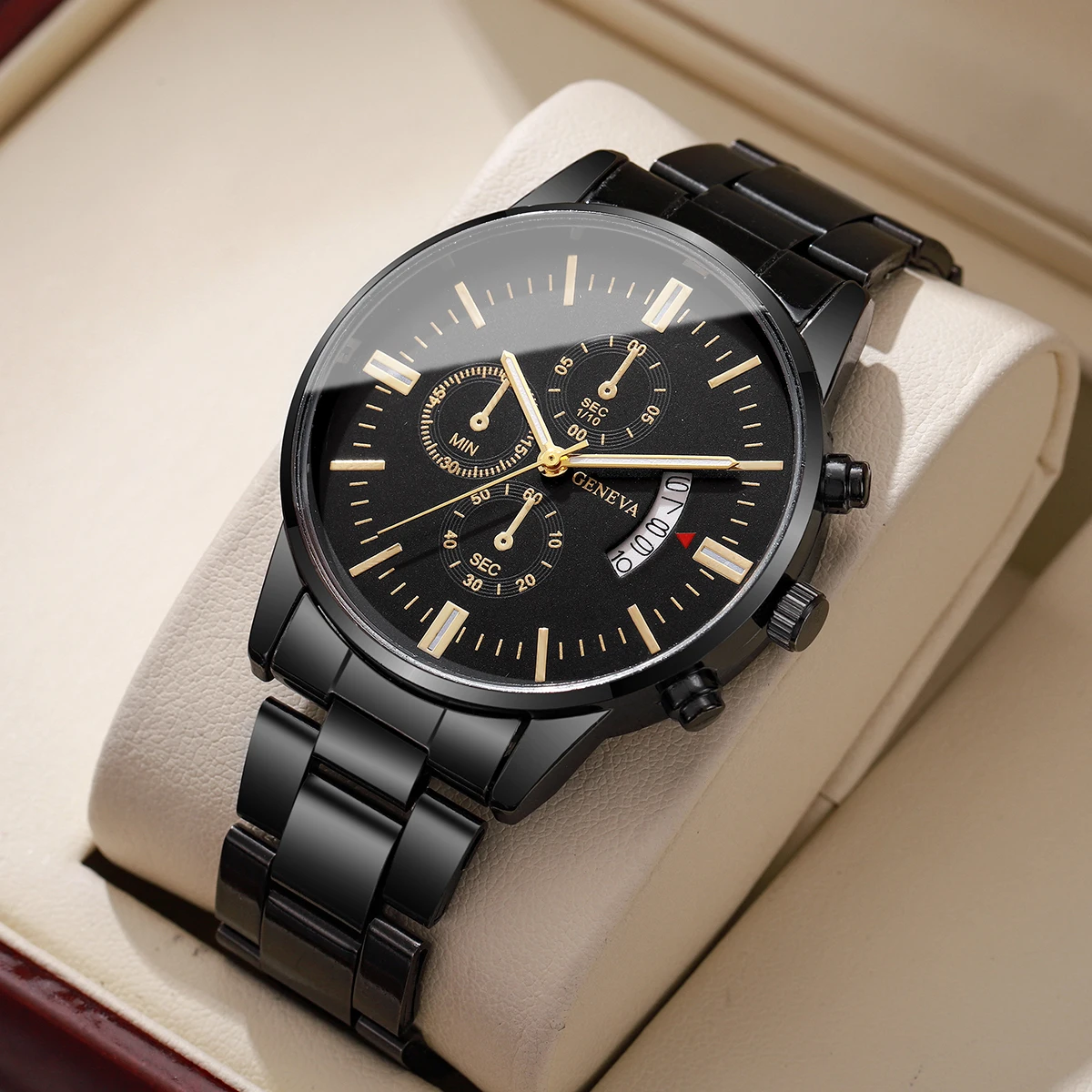 Moda masculina relógios de negócios calendário luxo relógio de quartzo para homem relógio relogio masculino montre homme (sem caixa)