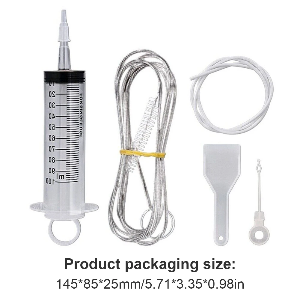 Kit de dragado para nevera, herramienta de dragado de 5 piezas, Flexible, cepillo de fregado para nevera, reutilizable, limpia, escurridor, pala de jeringa de limpieza