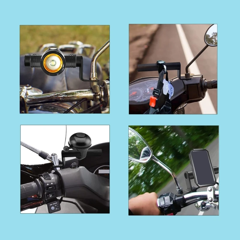 Espejo retrovisor Universal para motocicleta calidad, soporte expansor, adaptador soporte, espejo expansión