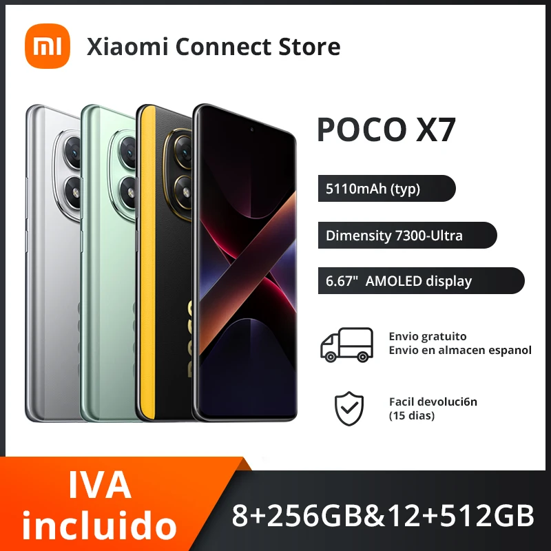 【Brand+】Smartfon POCO X7 Dimensity 7300-Ultra 6,67-calowy wyświetlacz AMOLED 120 Hz 45 W 5110 mAh Aparat 50 MP IP68 Xiaomi HyperOS NFC