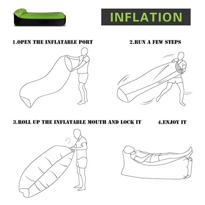 Outdoor Strand Faul Aufblasbare Sofa Tragbare Falten Luft Sofa Garten Schlafsack Bett Oxford Tuch Camping Möbel 190X70CM