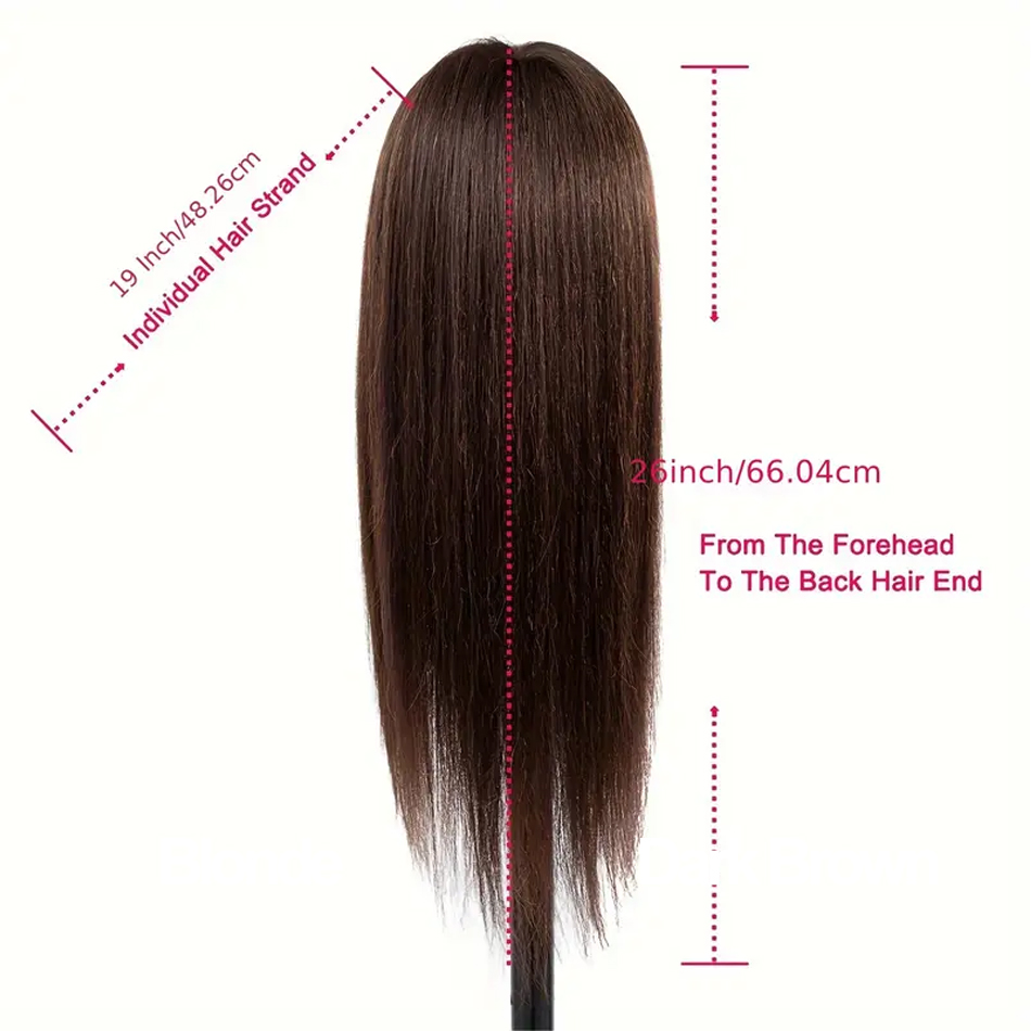 Cabeça de manequim realista com cabelo sintético, versátil beleza formação ajuda, cabeleireiro, maquiagem prática, Heather Stand