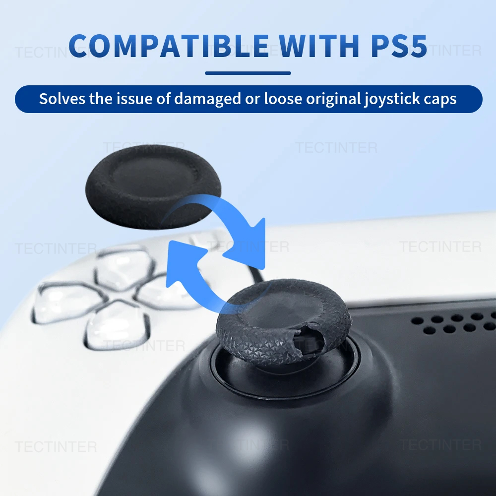 Tapas de repuesto de Joystick para controlador Playstation PS4/PS5, tapas de agarre, piezas de reparación para accesorios PS5