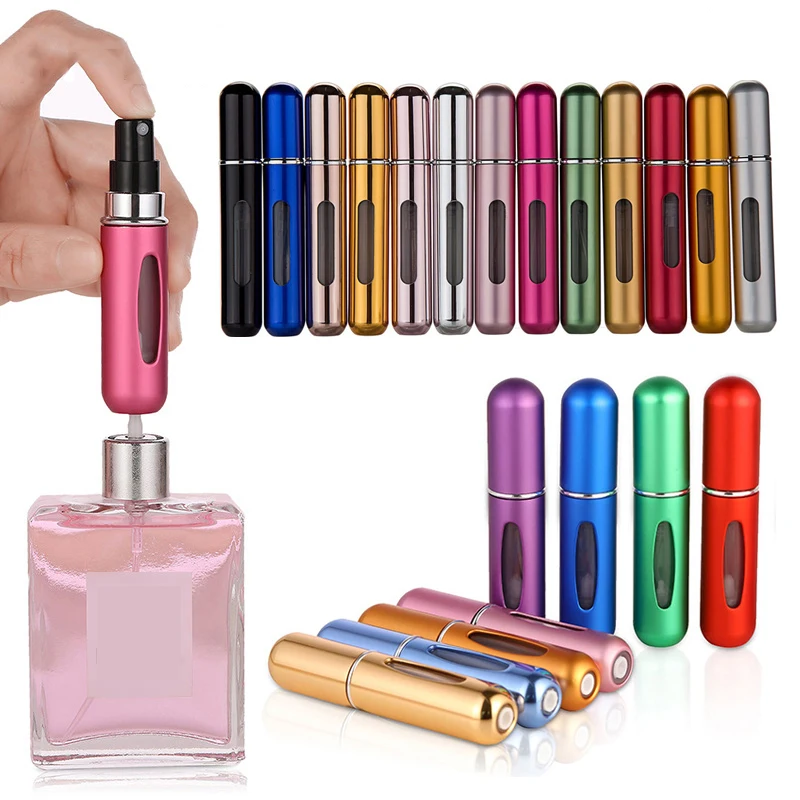 5ml 8ml 하단 충전 향수 리필 용 병 스프레이 하위 병 디스펜서 미니 휴대용 빈 액체 용기 여행
