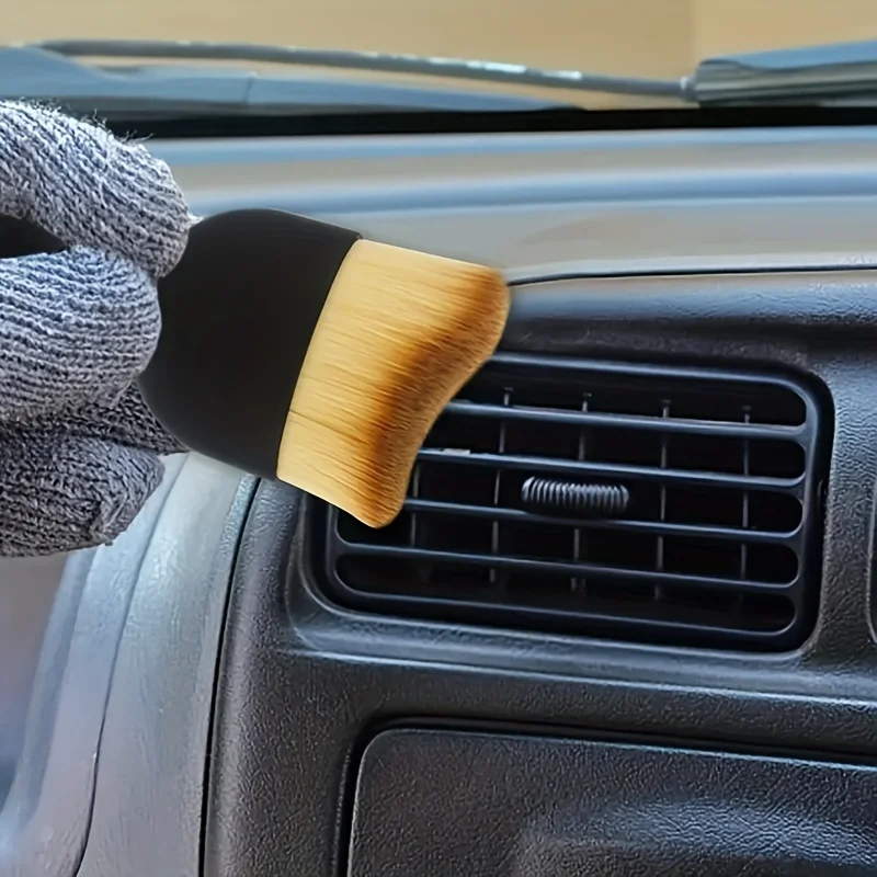 Cepillo de limpieza Interior de coche, limpiador de salida de aire acondicionado, cepillo suave, herramienta de eliminación de polvo para grietas de coche