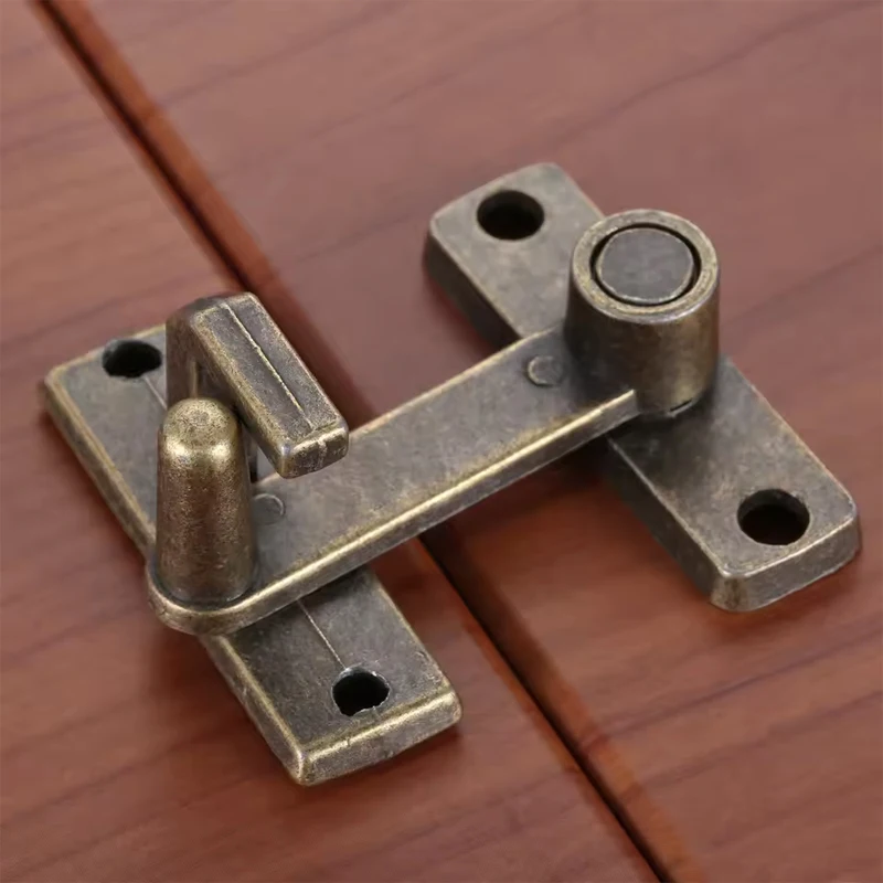 1Set Bronze Sliding Window Door Lock Handle Metal Door Latch Guard Latch Bolt Home Safety Chain Door Home Hardware