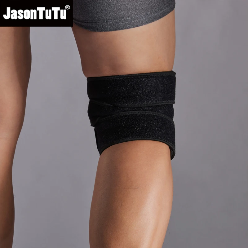 JASONTUTU 1PCS 통기성 4 스프링 무릎 지원 중괄호 Kneepad 조정 가능한 슬개골 무릎 패드 안전