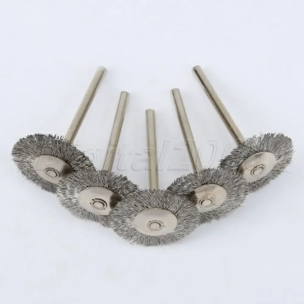 ステンレス鋼線ホイール付きブラシ,ロータリーポリッシュツール,ダイグラインダーアクセサリー,25mm,5個