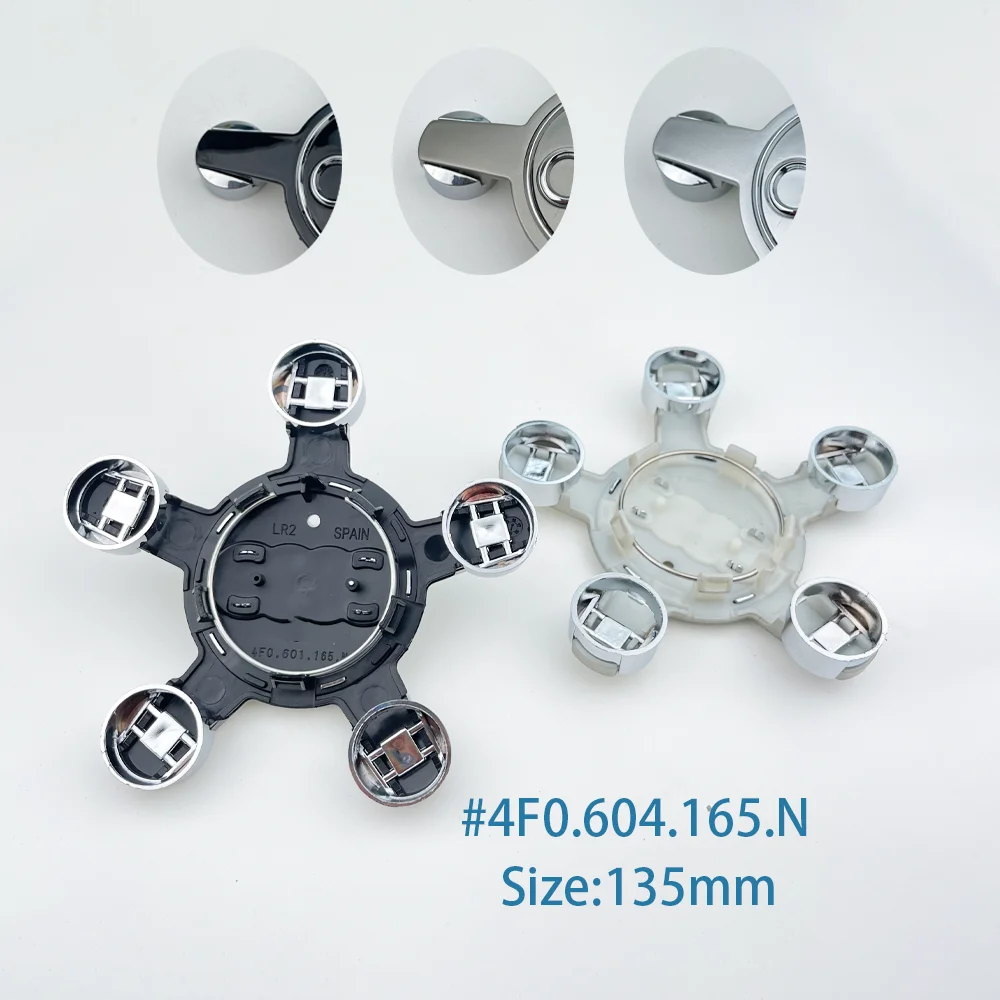 4шт 135 мм колпаки автомобильных ступиц 4F 0601165   Для Audi A4 A5 A6 A7 Q3 Q5 A3 S5 аксессуары автомобильная центральная крышка колеса, колпаки на обод