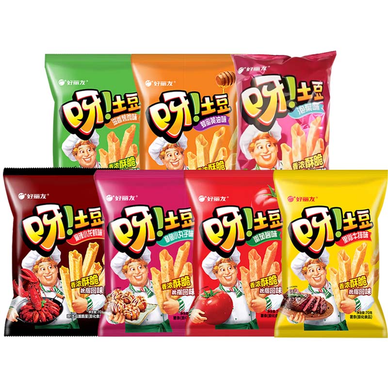 Orion Ya Potato Sticks 2.47oz(70g)*3 packs Leisure Zero Food Puffed Potato Chips Childhood Nostalgic Snacks