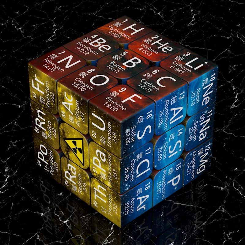 3X3X3 Khối Hóa Học Bảng Tuần Hoàn Vật Lý 3X3 Xếp Hình Cubo Magico Sinh Viên Toán Học Công Thức trẻ Em Giáo Dục Học Đồ Chơi