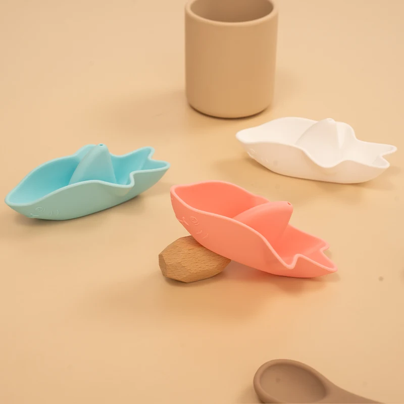 3 ชิ้น/เซ็ตของเล่นอาบน้ําเด็ก BPA ฟรีน้ําเล่นฉลามน่ารักแม่พิมพ์ทารกซิลิโคนของเล่นชายหาดการ์ตูนสัตว์ทะเลของเล่นสําหรับเด็กวัยหัดเดิน