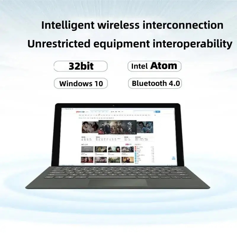 Neues 10,1-Zoll-Windows-10-Tablet mit Tastatur, 2 GB RAM, 32 GB ROM, Z8350 CPU-Tablets, PC, Dual-Kameras, 1280 x 800 IPS W101