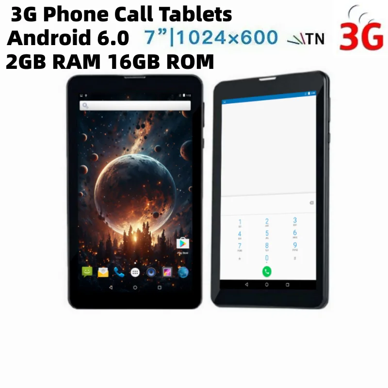 LF705 3G Telefonanruf Android 6.0 Tablet 7 Zoll MTK8735 Quad-Core 1024x600 Pixel 2 GB RAM 16 GB ROM 2 x SIM-Karte