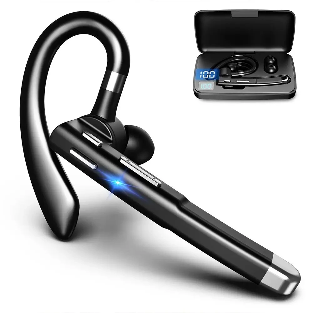 YYK520 Bluetooth Headset Noise Cancelling Sport Kopfhörer Wasserdichte Digital Display Kopfhörer Einzigen Ohr Ohrhörer Over-Ear