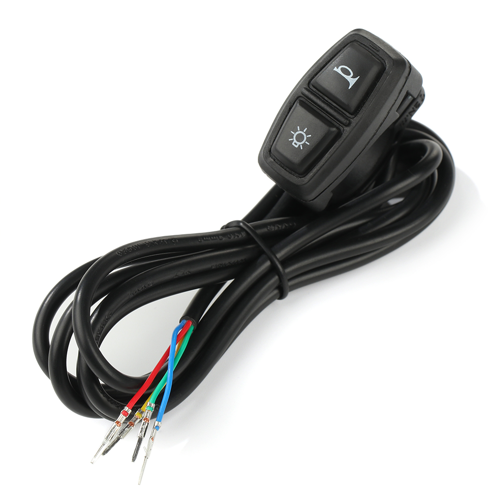 สวิตช์ไฟจักรยานไฟฟ้าใหม่แตรควบคุมระบบไฟฟ้าสัญญาณไฟเลี้ยวไฟ eBike โคมไฟสีดำอะไหล่อุปกรณ์เสริมรถจักรยานยนต์