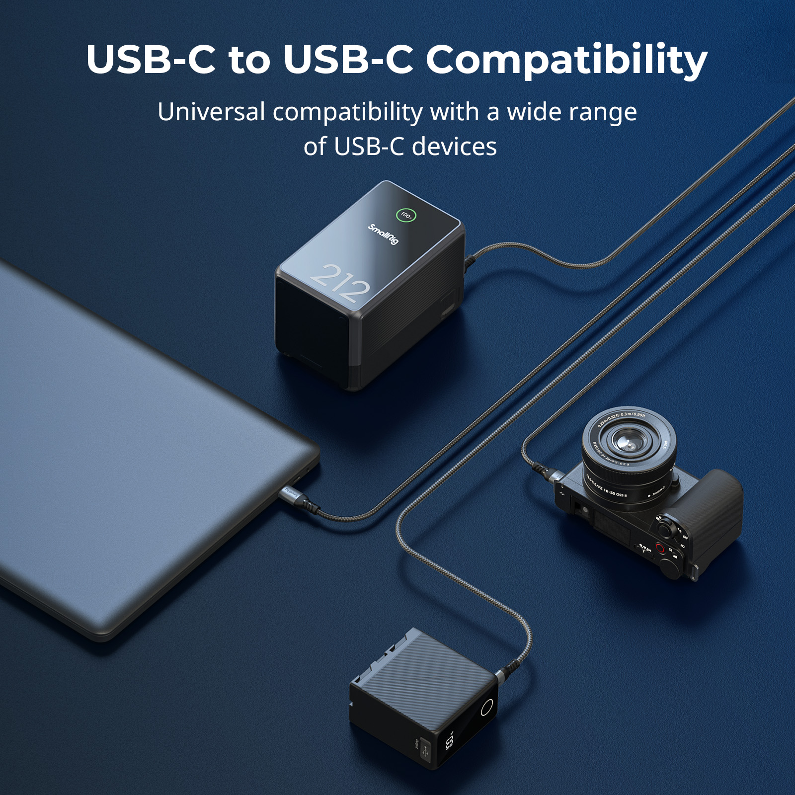 Kabel Daya USB-C 240W SmallRig, kabel daya pengisian daya Cepat PD 3.1 240W, untuk iPhone 16 untuk MacBook Pro -4908