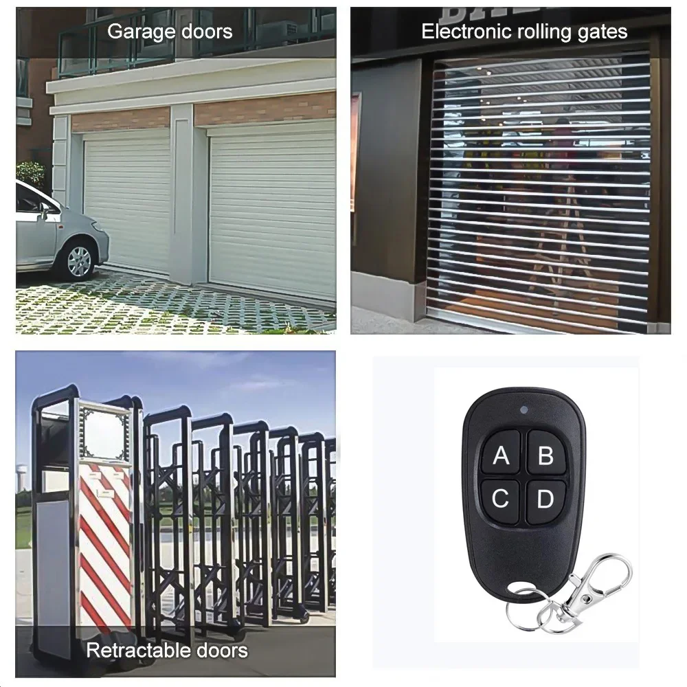 Abridor de puerta de garaje Universal, Control remoto, 433MHZ, 433,92MHZ, duplicador de código clonado para puerta de garaje