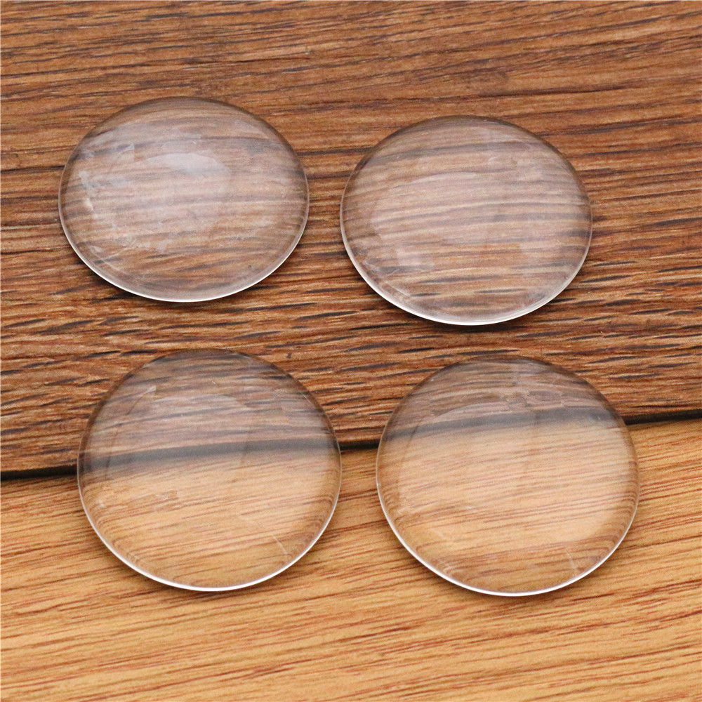 Round Flat Back Clear Glass Cabochon for DIY Jewelry Making 6mm 8mm 10mm 12mm 14mm 16mm 18mm 20mm 25mm 30mm 35mm