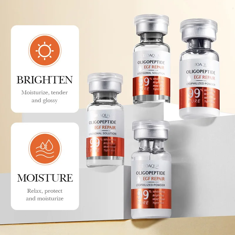 Gesichtsserum, Hefe, gefriergetrocknete Kraft, Hautpflegeset, verkleinert die Poren, feuchtigkeitsspendend, aufhellend, Anti-Aging-Peptide-Essenz