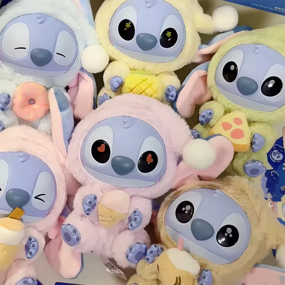 Miniso Stitch Eat Something Before Sleep Disney Blind Box Mystery Bag Vinyl Plush Doll Toys Pendant Surprise Christmas Gifts