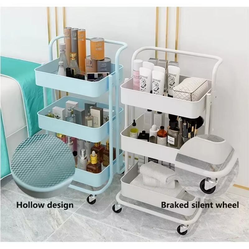Chariot de salon de coiffure multifonction, outils de beauté, support de rangement, chariot de manucure, évaluation SPA, collecte