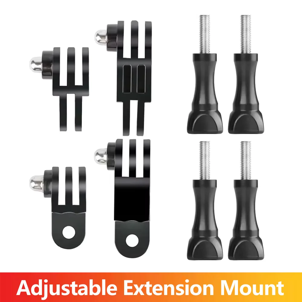 Three-Way Adjustable Arm Extension Pivot Mount For GoPro Hero 13 12 11 10 9 8 SJCAM SJ4000 AKASO Insta360 DJI Osmo Action Camera