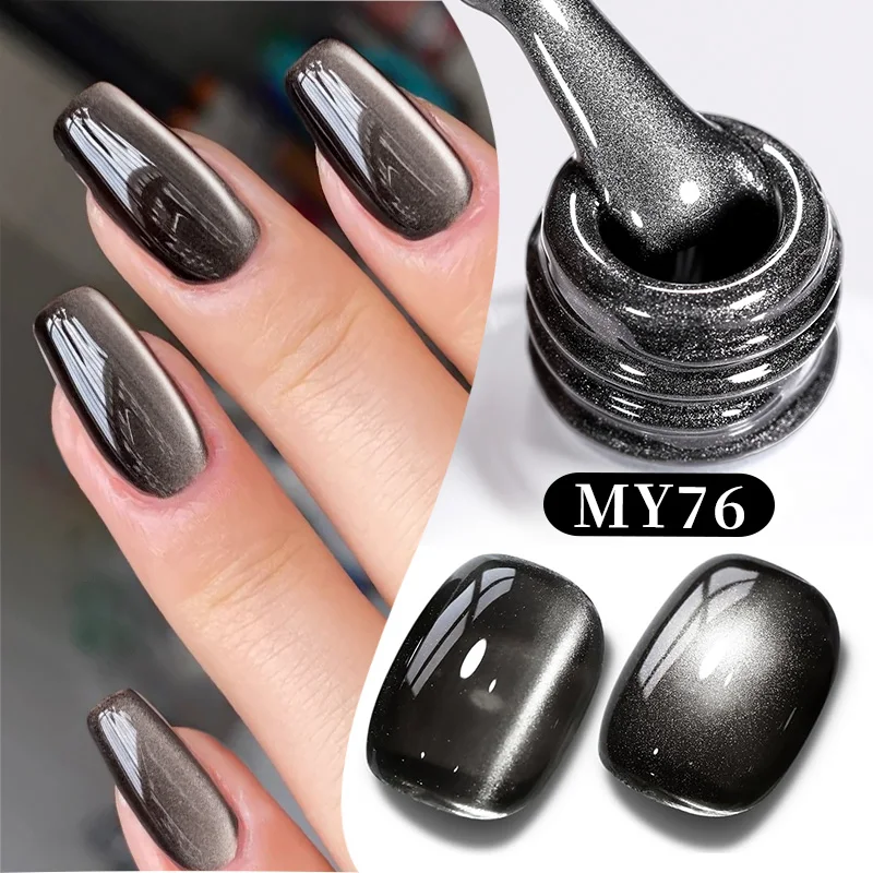 Nascido bonito 10ml vidro preto gato gel magnético unha polonês estilo punk arte do prego manicure varnis gel semi permanente para unhas de inverno
