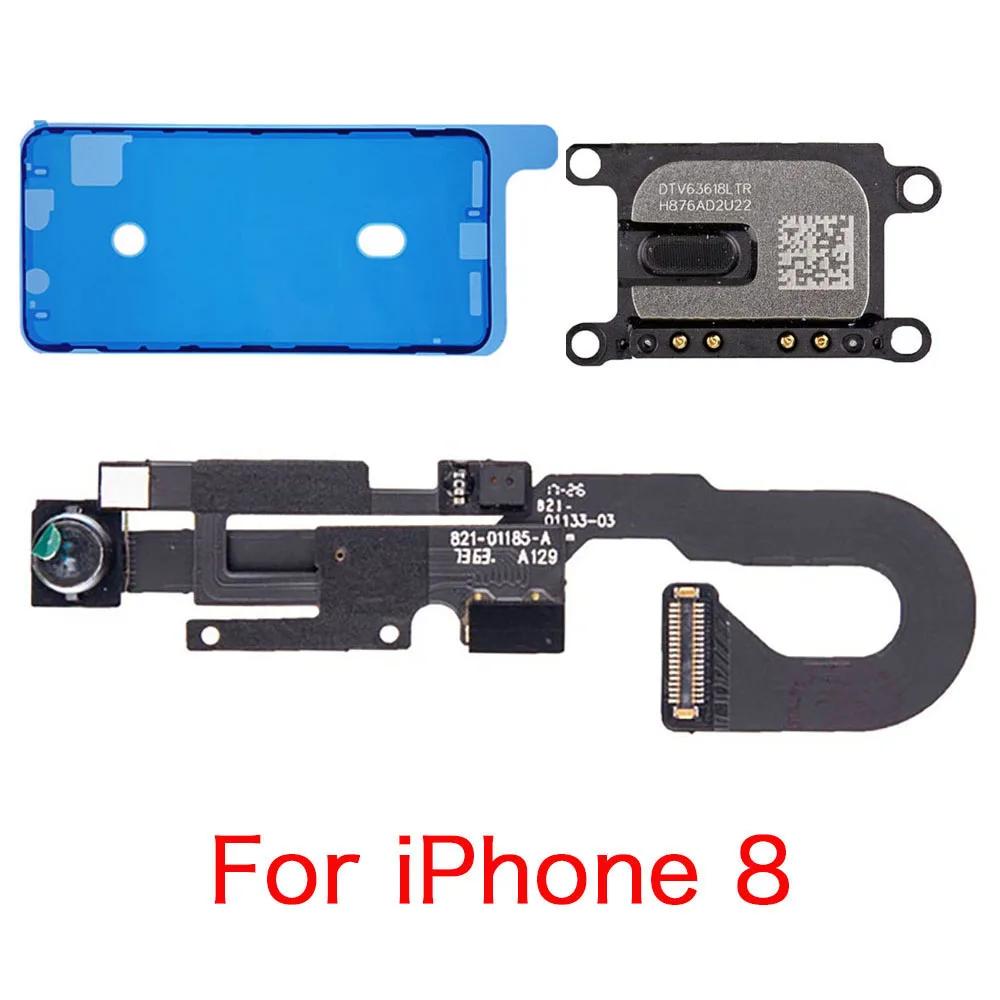 Front Camera With Sensor Flex Cable For iPhone 7 8 Plus Ear Speaker And Waterproof Tape