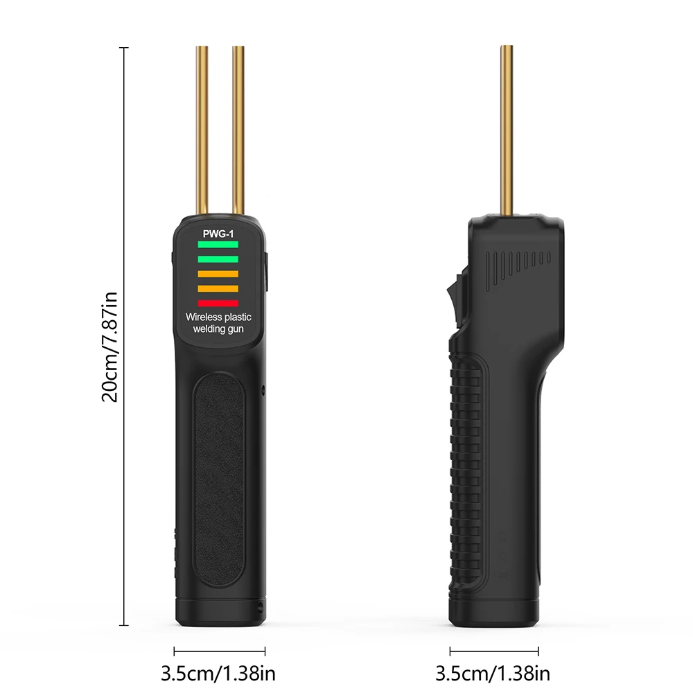 เครื่องเชื่อมพลาสติกแบบมือถือไร้สาย USB เครื่องเชื่อมแบบชาร์จไฟได้ชุดเครื่องมือซ่อมสำหรับกันชนรถยนต์แบบใช้ PWG-1