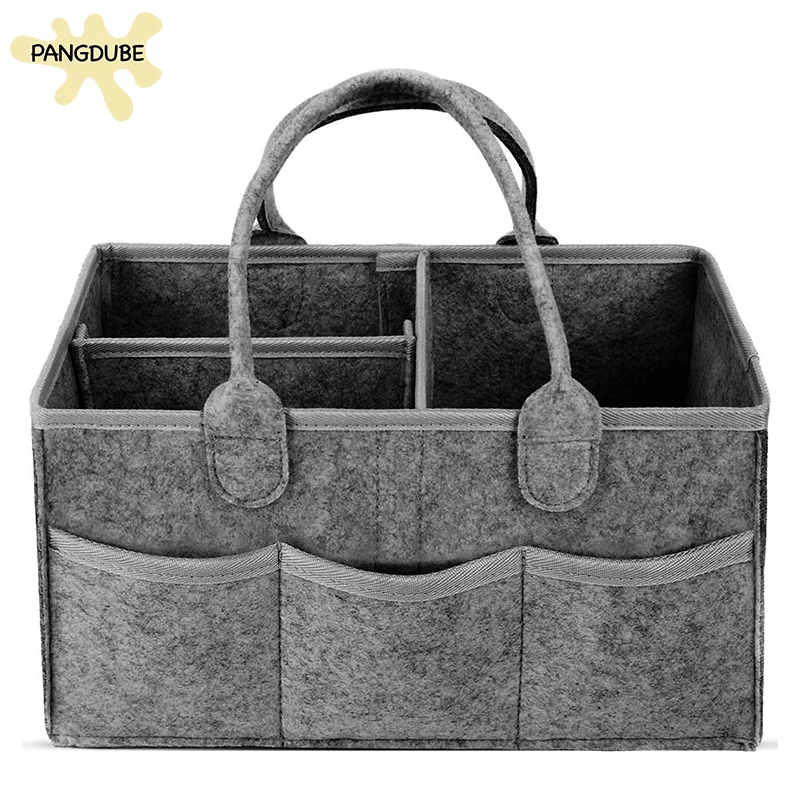 Multifunctional Felt กระเป๋าผ้าอ้อมเด็กทารกแรกเกิดกิจกรรม Nursery Organizer ผ้าอ้อม Stackers & Caddies กระเป๋าผ้าอ้อมกระเป๋าเก็บขนาดใหญ่