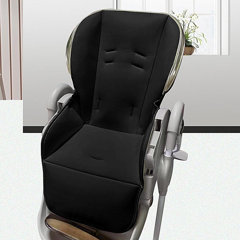 Almofada de couro para cadeira alta, capa de assento de couro pu para cadeira alta, protetor de derramamentos e migalhas, cadeira de jantar infantil