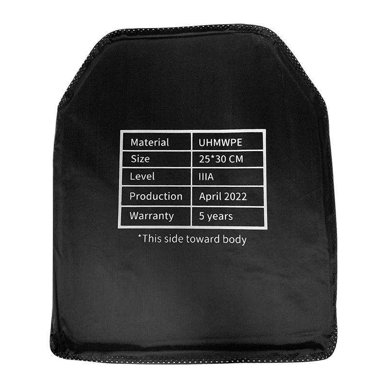 2pc NIJ Level 3a PE Bulletproof Plate Against Ballistic soft Plates For Outdoor Bulletproof  board 25x30cm Armor Pane 2pc