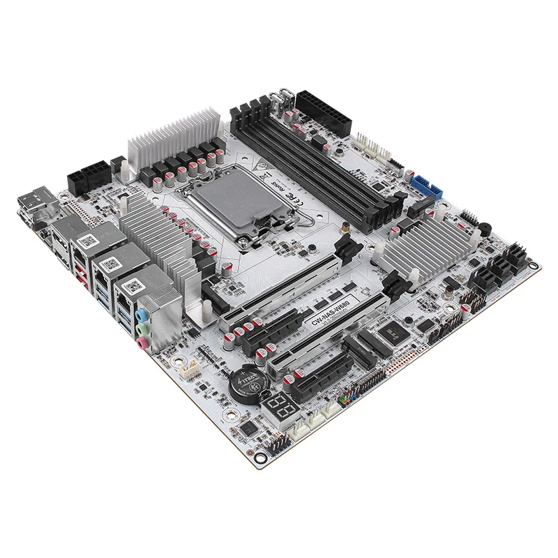 La placa base NAS CWWK W680 admite SATA de grado de servidor de 12 bahías, 4 ranuras DDR5 y puertos Ethernet ECC 10G puros.