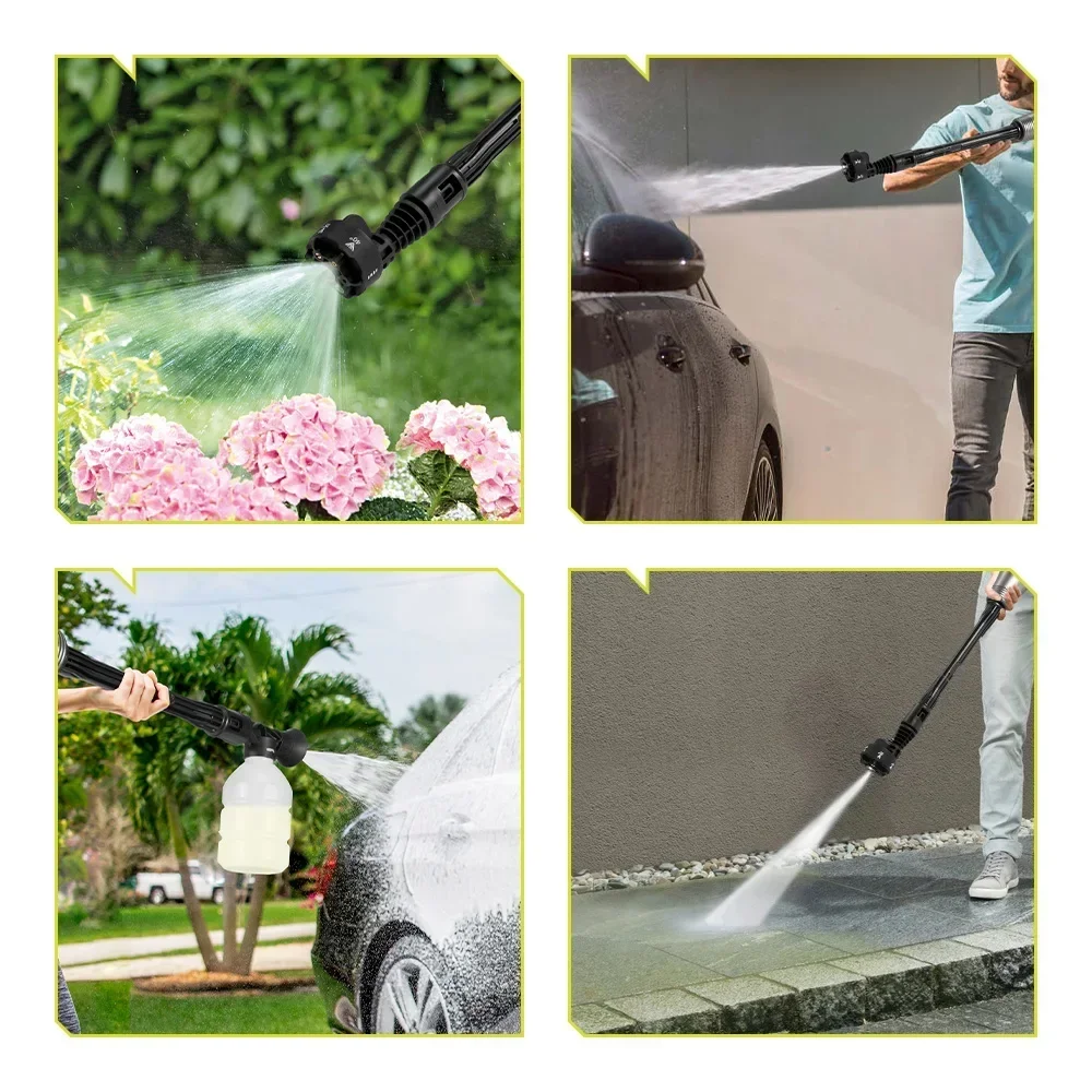 NEWBENY 200Bar nettoyeur haute pression électrique sans brosse 3 vitesses sans fil voiture nettoyage jardin outil d'irrigation pour Makita 18V batterie