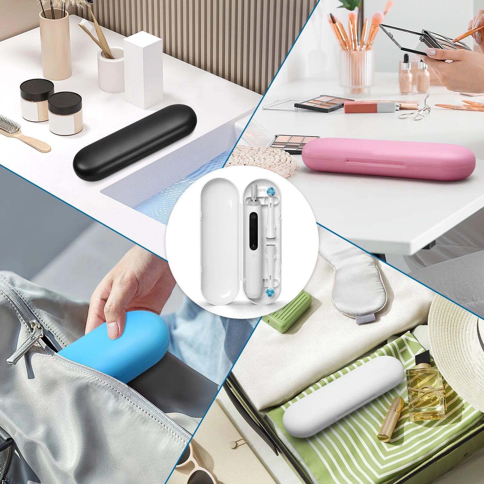 Oralb io 휴대용 방진 칫솔 상자와 호환되는 1PC 전동 칫솔 여행용 상자