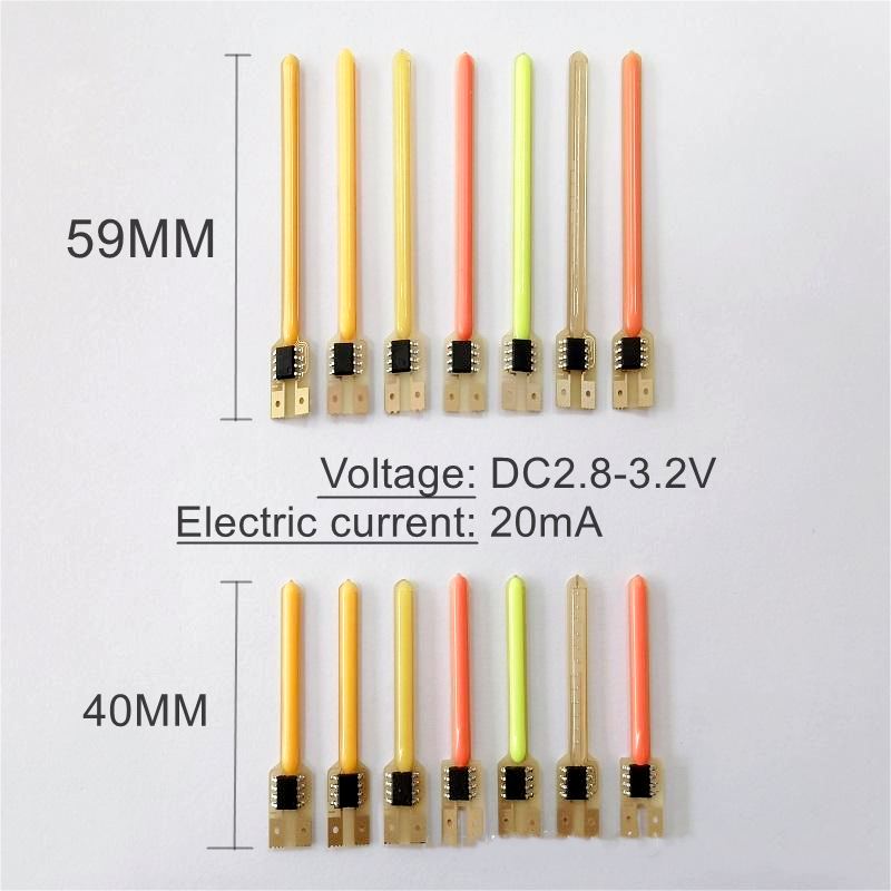 5PCS/Box 5 Modes LED Meteor Shower Flowing Water Lamp DC 3V LED COB Filament Diodes Parts Incandescent Light Accessories 40/59MM