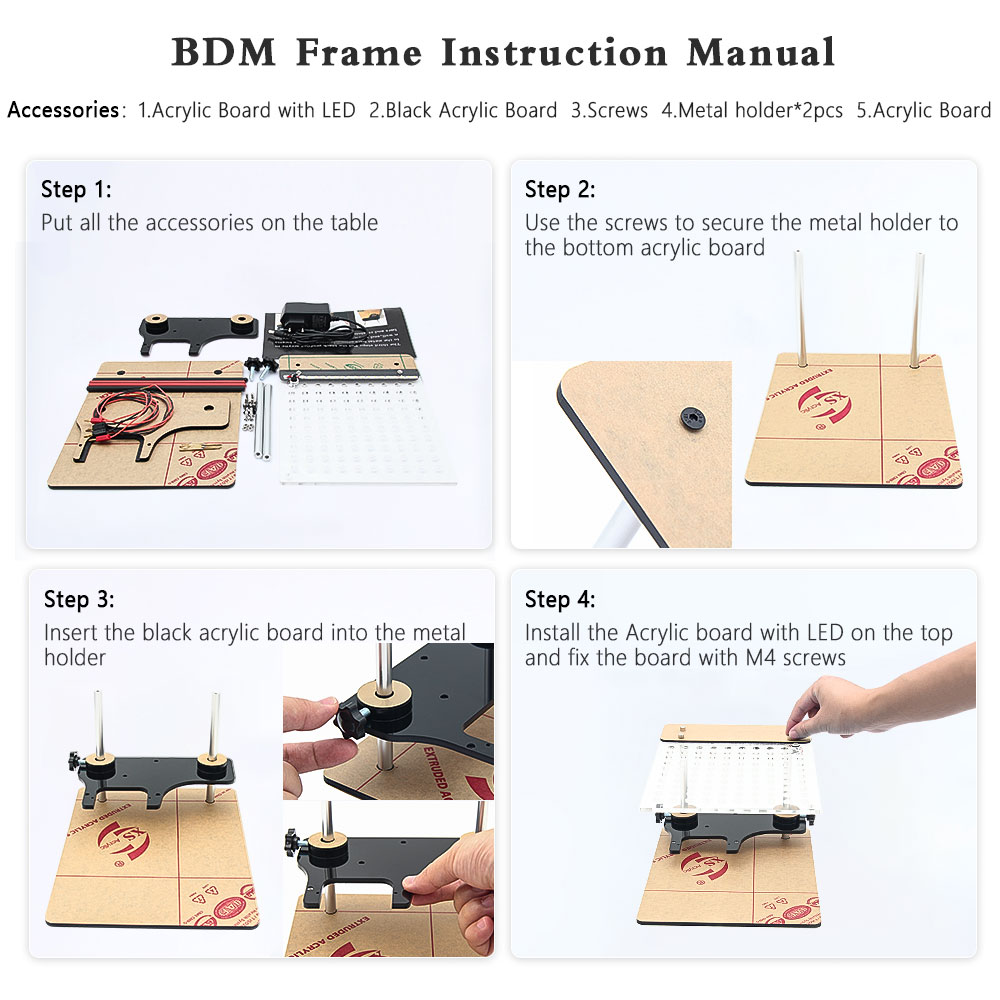 LED BDM Frame voor KESS KTAG FGT-ECH V54 ECU Programmeur Tool OBD2 ECU Progammer Chip Tuning Tool BDM Sonde