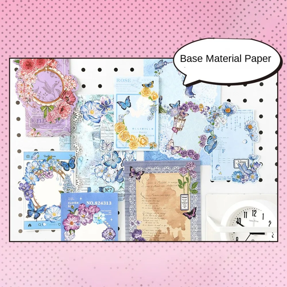 Paper Stickers DIY Itabag Insert Material Retro Lace Ribbon Itabag Decor DIY Material Creative Colorful