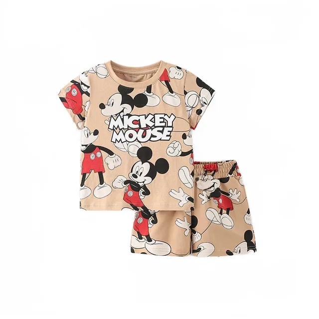 Pantaloncini t-shirt estivi per cartoni animati Set per bambini t-shirt in cotone pantaloni per il tempo libero ragazzi e ragazze vestiti per bambini Casual 2 pezzi