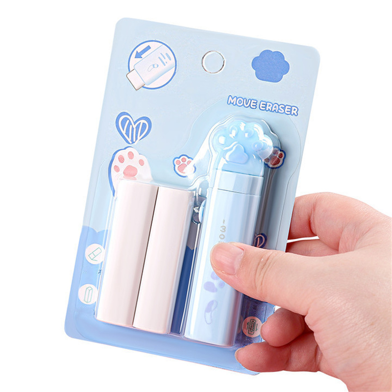 La gomma carina creativa del fumetto push-pull può sostituire il regalo di materiale scolastico per bambini con gomma da matita telescopica per studenti