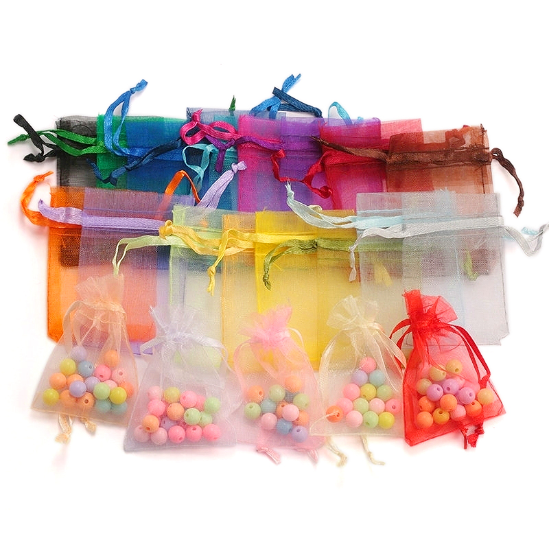 100 Cái/lốc Đàn Organ Túi 5*7Cm, 7*9Cm, 9X12Cm Giáng Sinh Túi Phối Túi Kẹo Tặng Túi Đựng Trang Sức Bao Bì Màn Hình 23 Màu Sắc