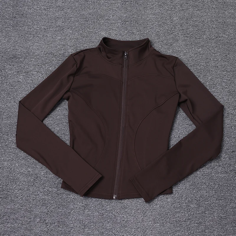 Chaqueta deportiva para mujer, camisa de manga larga, abrigo de entrenamiento, ropa de entrenamiento de gimnasia, ropa deportiva de Yoga