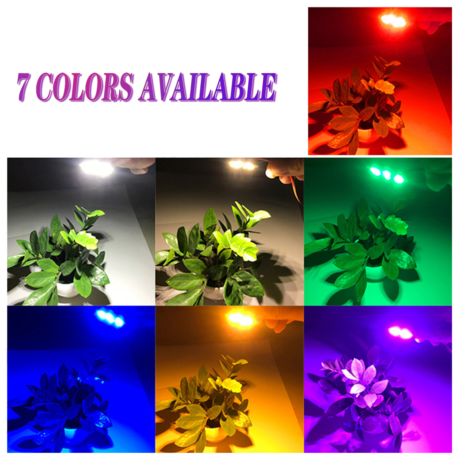 ลูกปัดชิป LED 5ชิ้น3W อุปกรณ์ติดตั้งพื้นผิวหลอดไฟพร้อมสายเคเบิล20ซม. สีขาวสีเขียวสีน้ำเงินสีเหลืองสีม่วงสีแดง