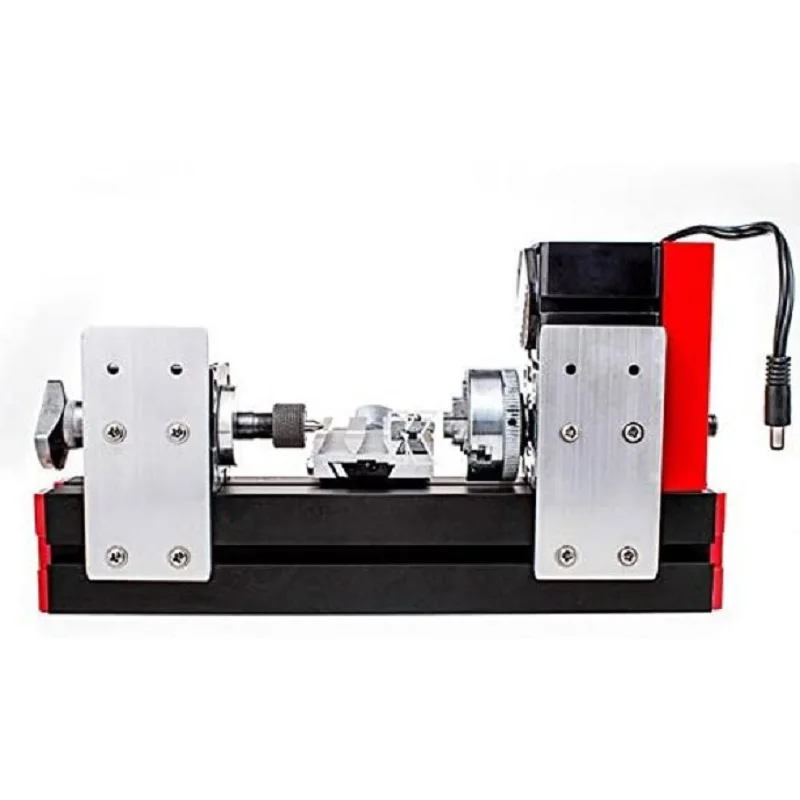 Mini Wood Lathe 12V DC 2A 24W Multi-purpose 20000rpm Metal Rotating Lathe Machine Woodworking Tool DIY Tool