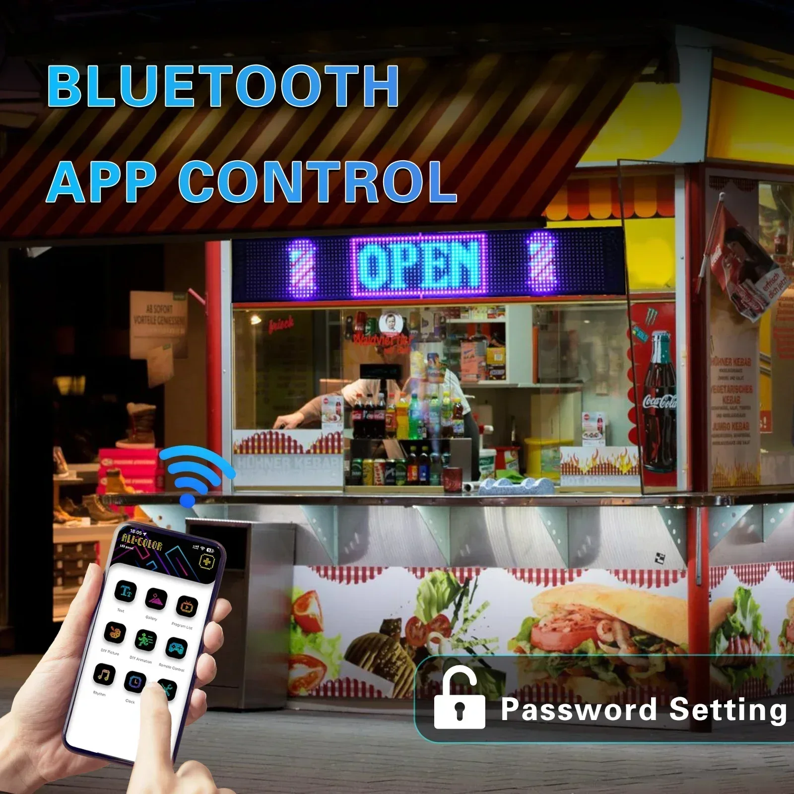 Pannello pixel a matrice LED per animazione di insegne per auto LED RGB Pannello LED di controllo app Bluetooth programmabile fai-da-te Luce flessibile per display